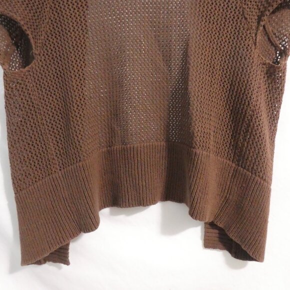 RAFAELLA | medium | Brown Short Sleeve Knit Open Front Cardigan - Shrug | NWOT - Picture 13 of 14